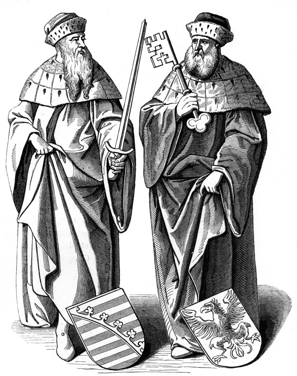 Hertugen av Sachsen og markisen av Brandenburg, 1500-tallet 1849 av Hieronymous Wierix