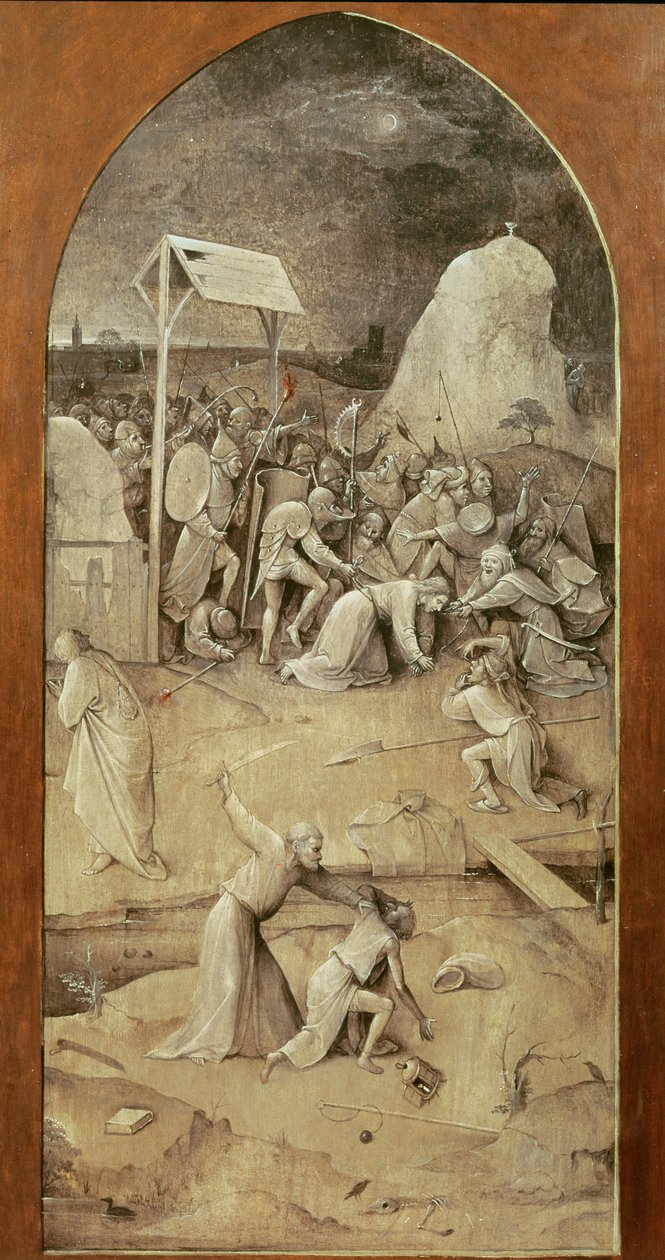 Kristus på veien til Golgata, fra Triptych Fristelsen til St. Anthony (utenfor venstre panel) (se også 821, 35965, 44162, 59834 og 67839) av Hieronymus Bosch