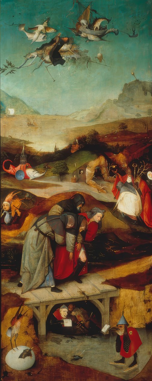 Flykten og fallet til St. Antony av Hieronymus Bosch