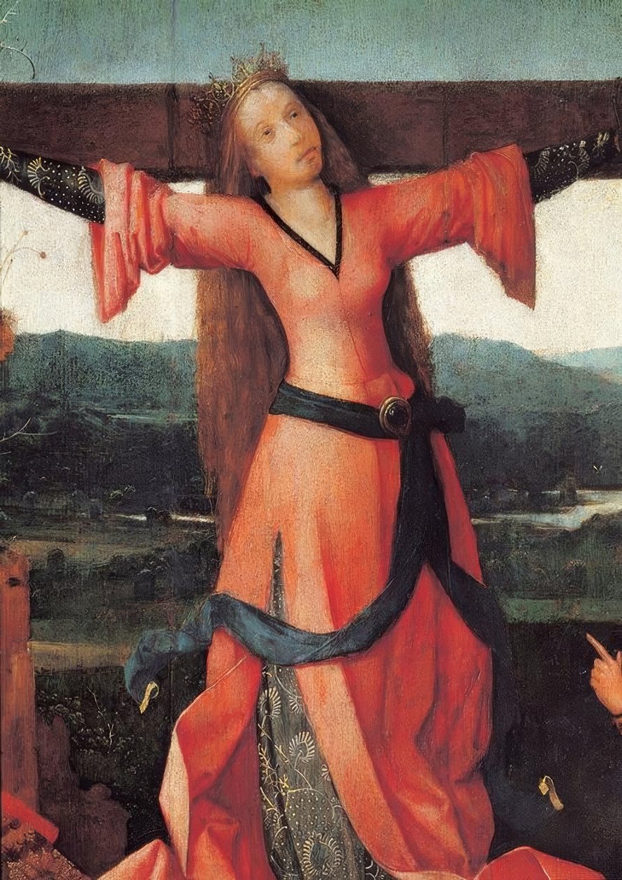 Korsfestelsen av Saint Julia (eller Liberata) av Hieronymus Bosch