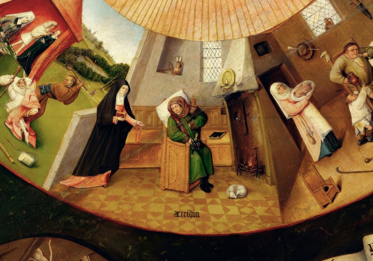 De syv store syndene og de fire siste tingene av Hieronymus Bosch