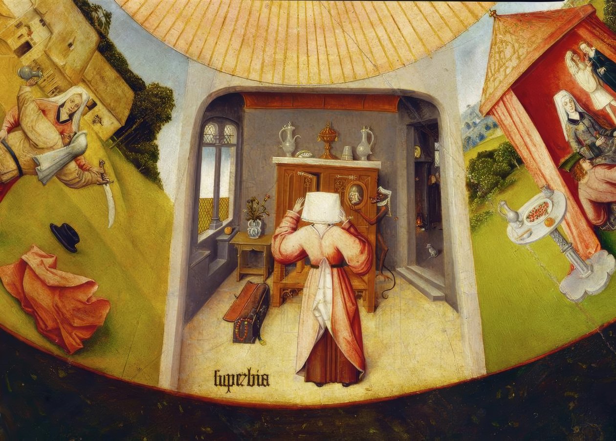 De syv store syndene og de fire siste tingene av Hieronymus Bosch