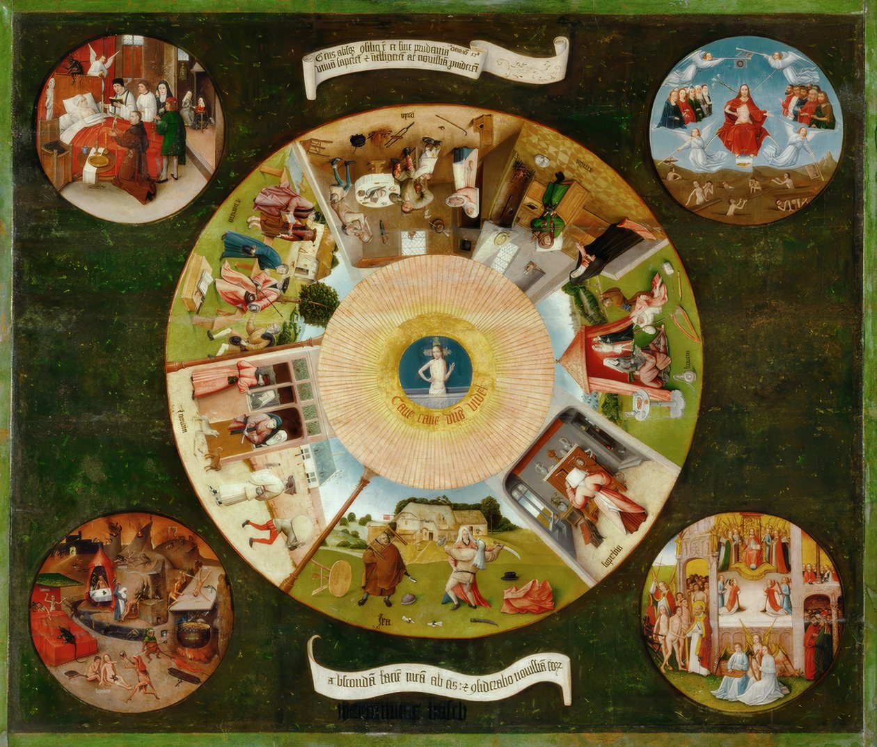 De syv store syndene og de fire siste tingene av Hieronymus Bosch