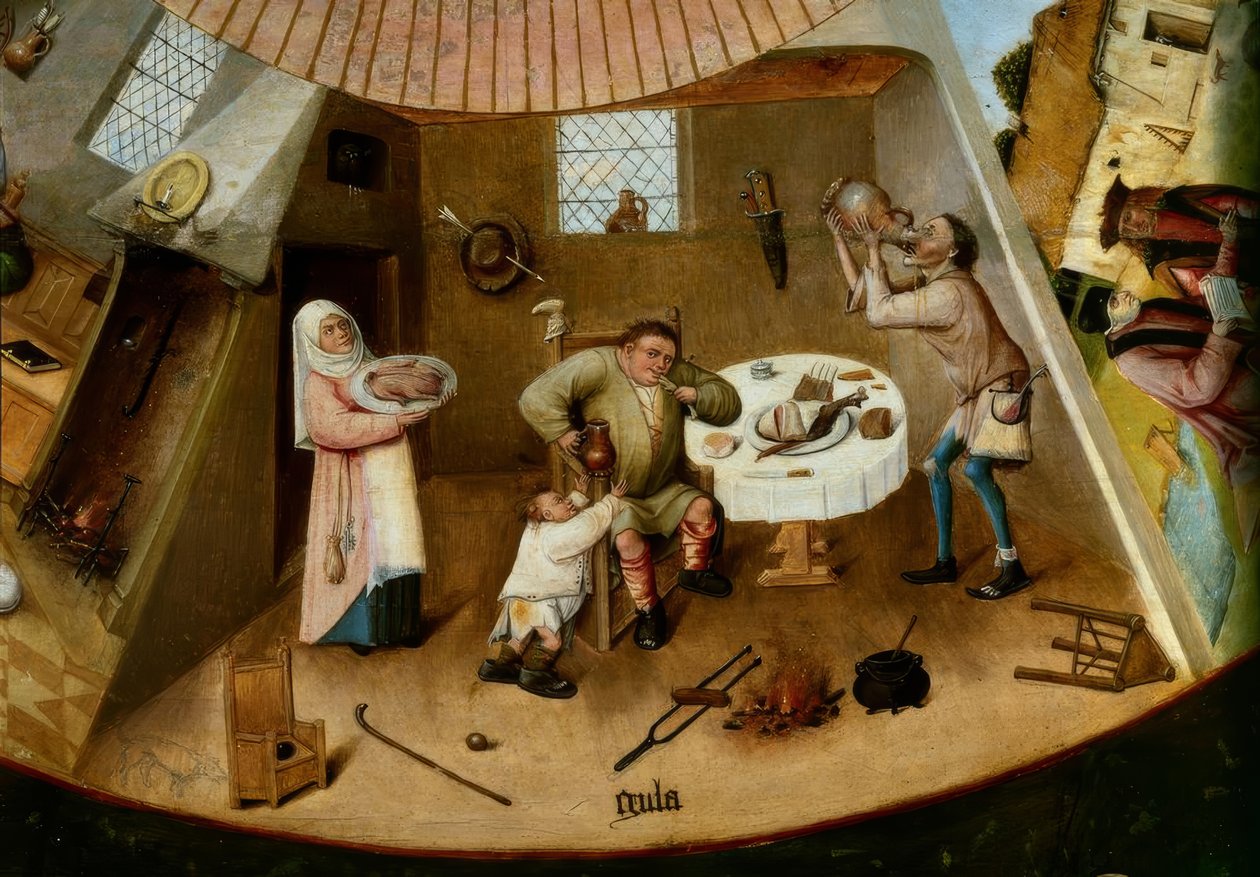 De syv store syndene og de fire siste tingene av Hieronymus Bosch