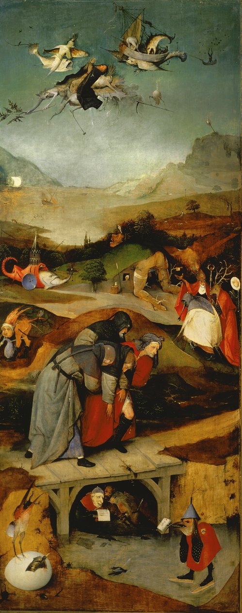 Temptation of St. Anthony (venstre panel) (se også 821, 35965, 59834, 67838 og 67839) av Hieronymus Bosch
