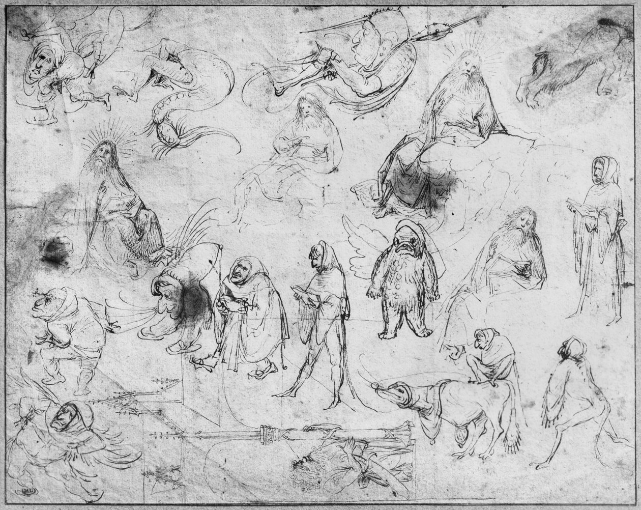 Fristelse av St. Anthony (recto) av Hieronymus Bosch