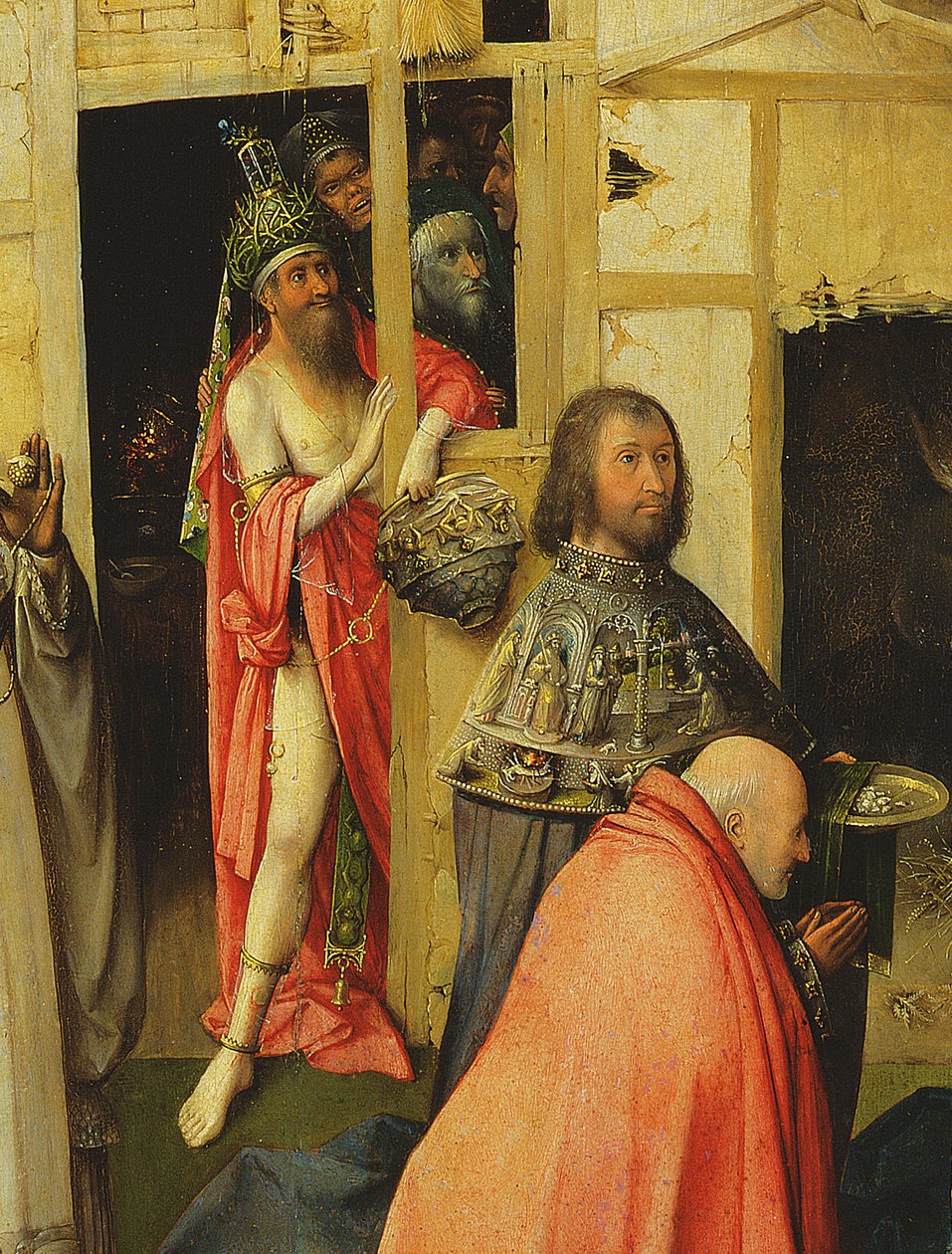 The Adoration of the Magi, detalj av Antikrist, 1510 olje på panel detalj av 3427 av Hieronymus Bosch
