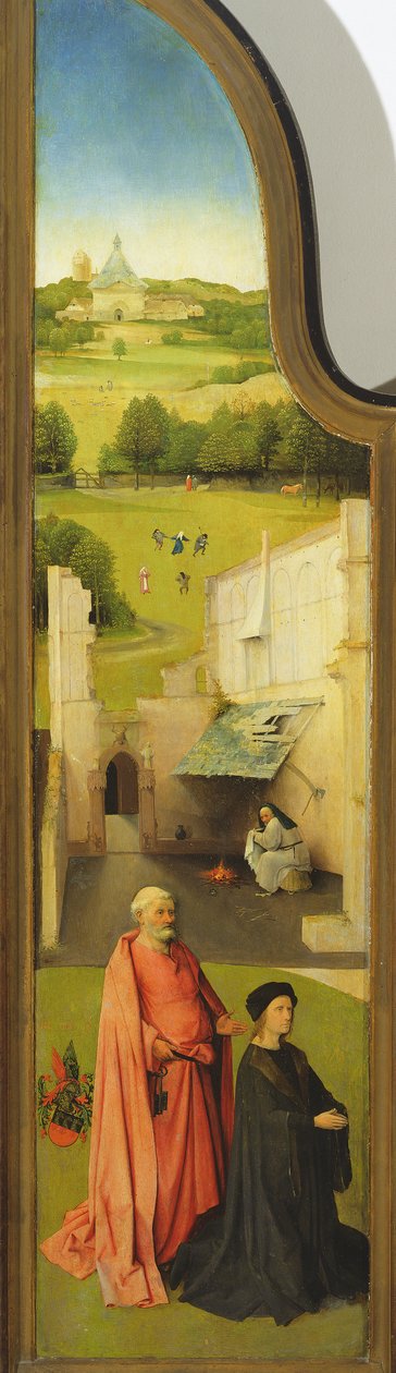 The Adoration of the Magi, detalj på venstre panel, 1510 (detalj av 3427) av Hieronymus Bosch