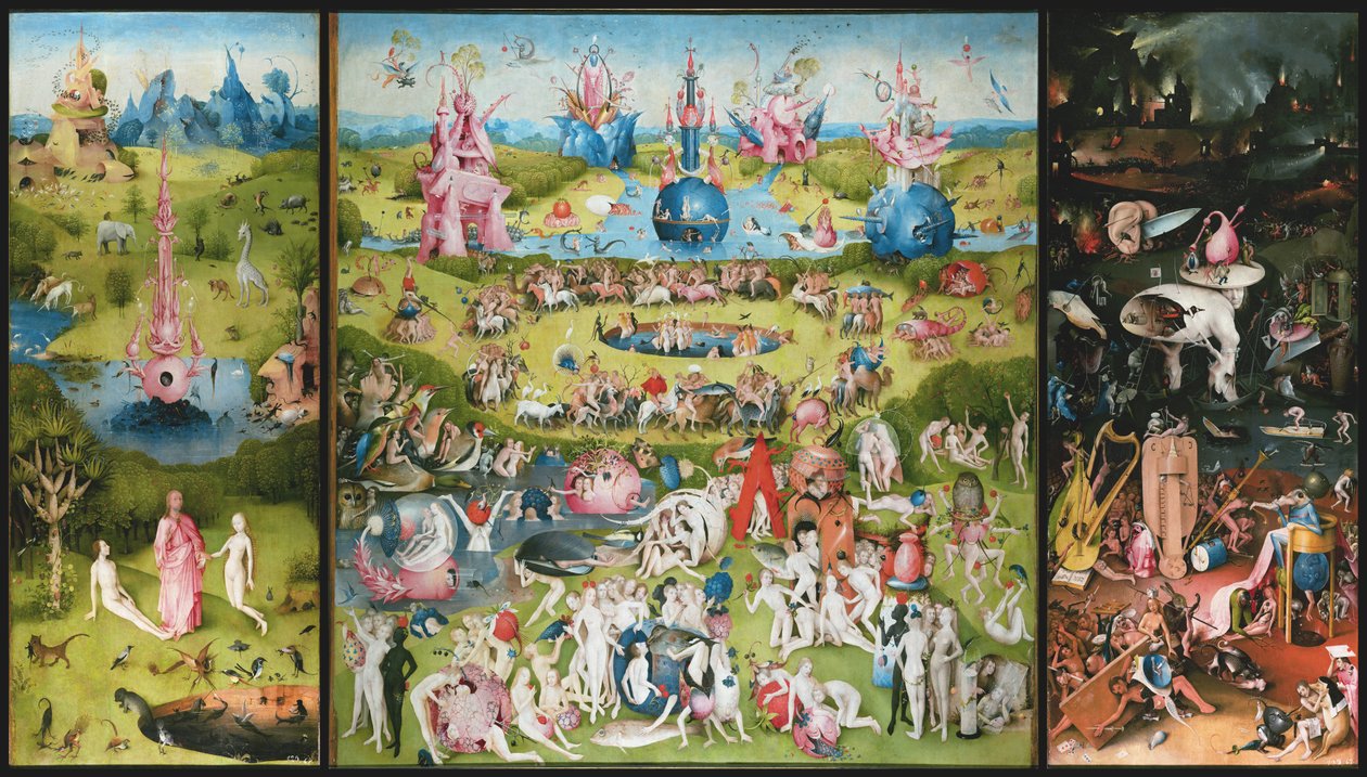 The Garden of Earthly Delights, 1490-1500 av Hieronymus Bosch