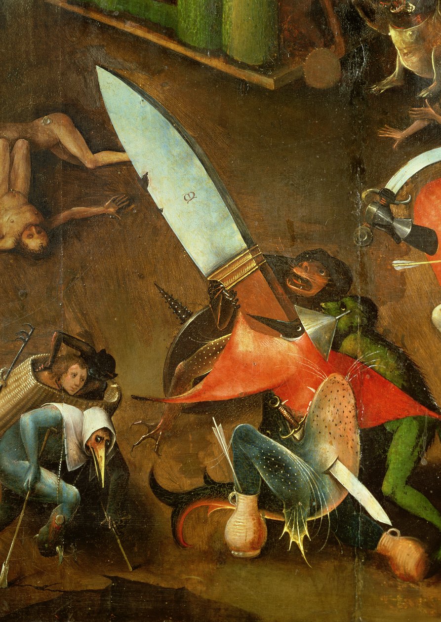 Den siste dommen (altertavle): Detalj av dolken av Hieronymus Bosch
