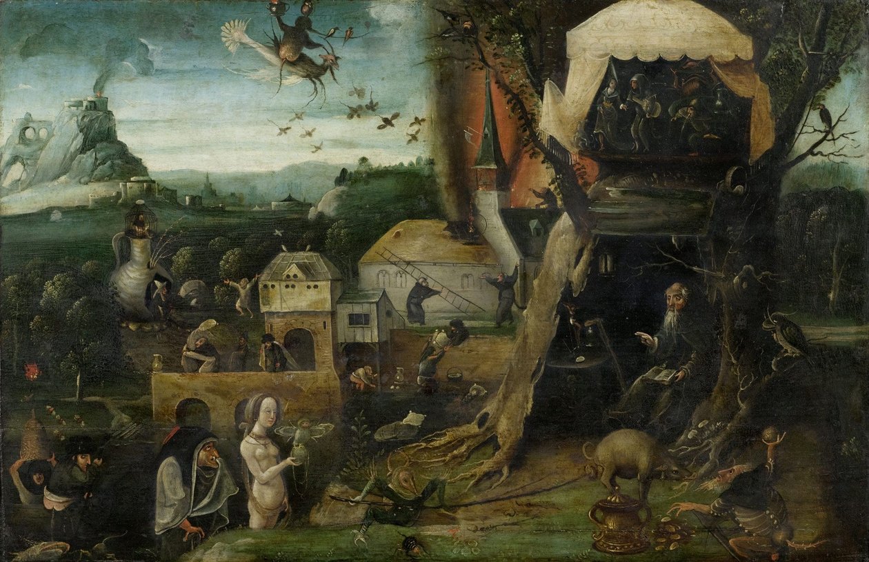 Fristelsen til Saint Anthony av Hieronymus Bosch