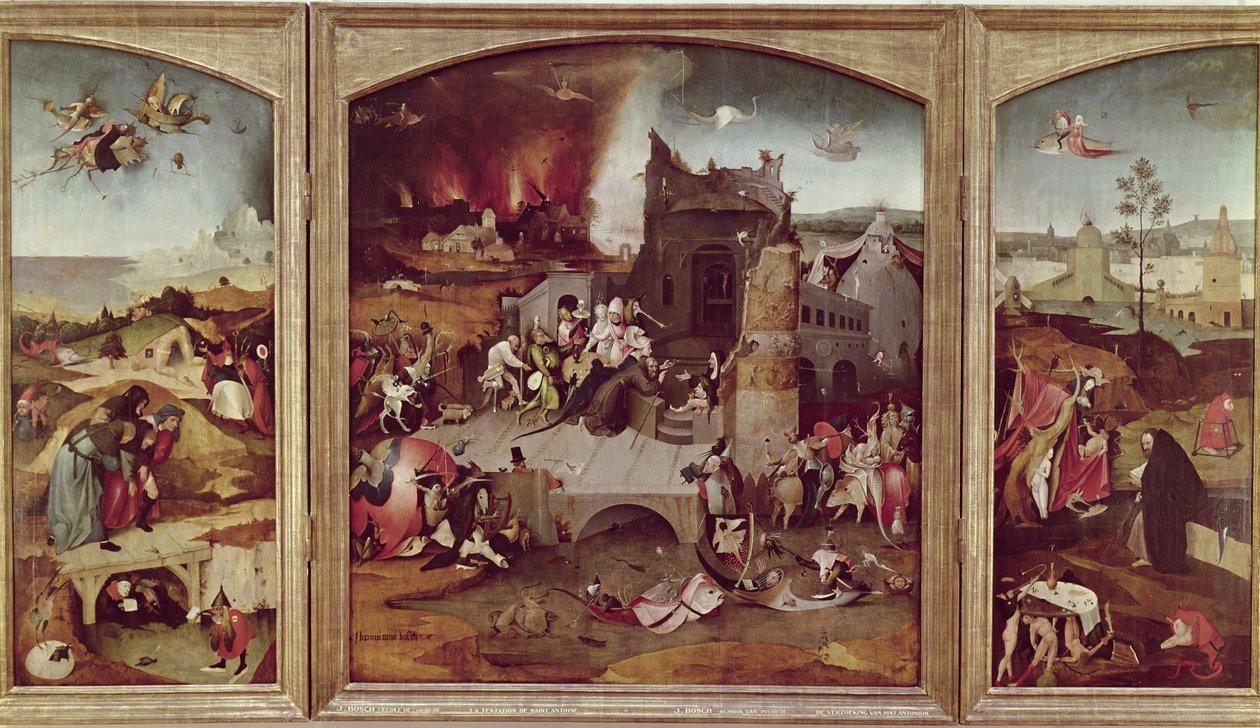 Triptych of the Temptation of St. Anthony av Hieronymus Bosch