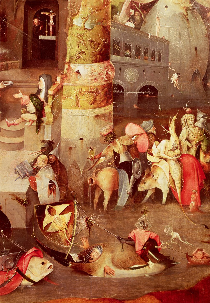 Triptych of the Temptation of St. Anthony, detalj på nedre høyre side av Hieronymus Bosch