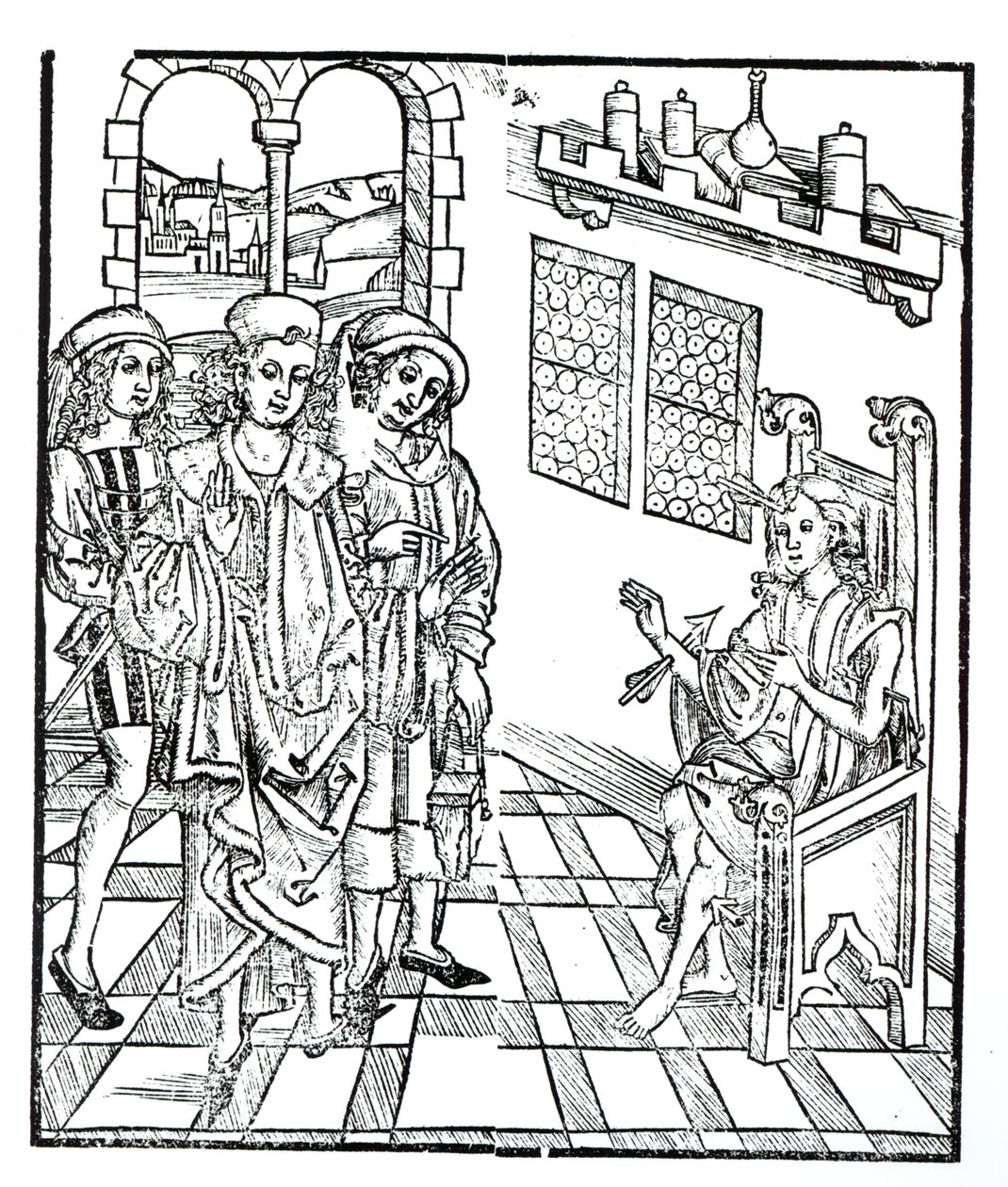 Kirurg besøker en mann med pilsår, fra 