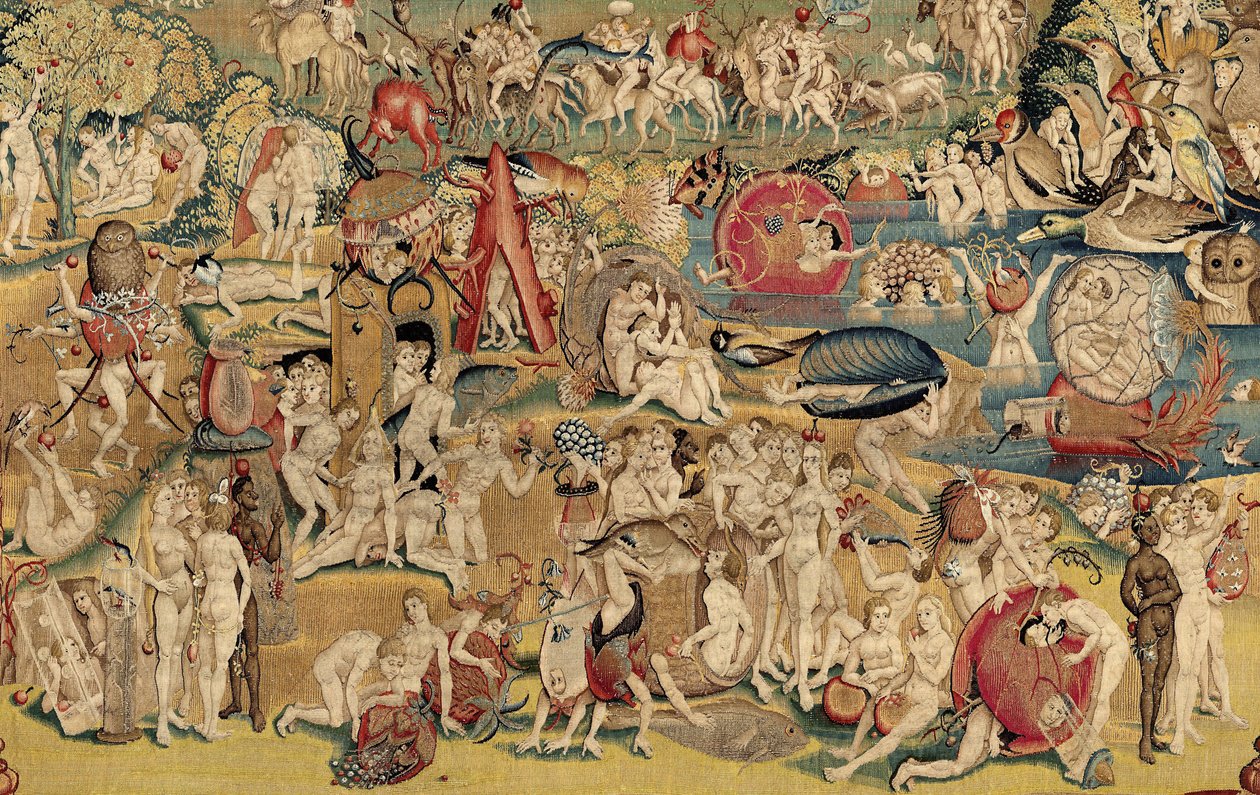 The Garden of Earthly Delights. ca. 1560 (teppe) av Hieronymus (after) Bosch