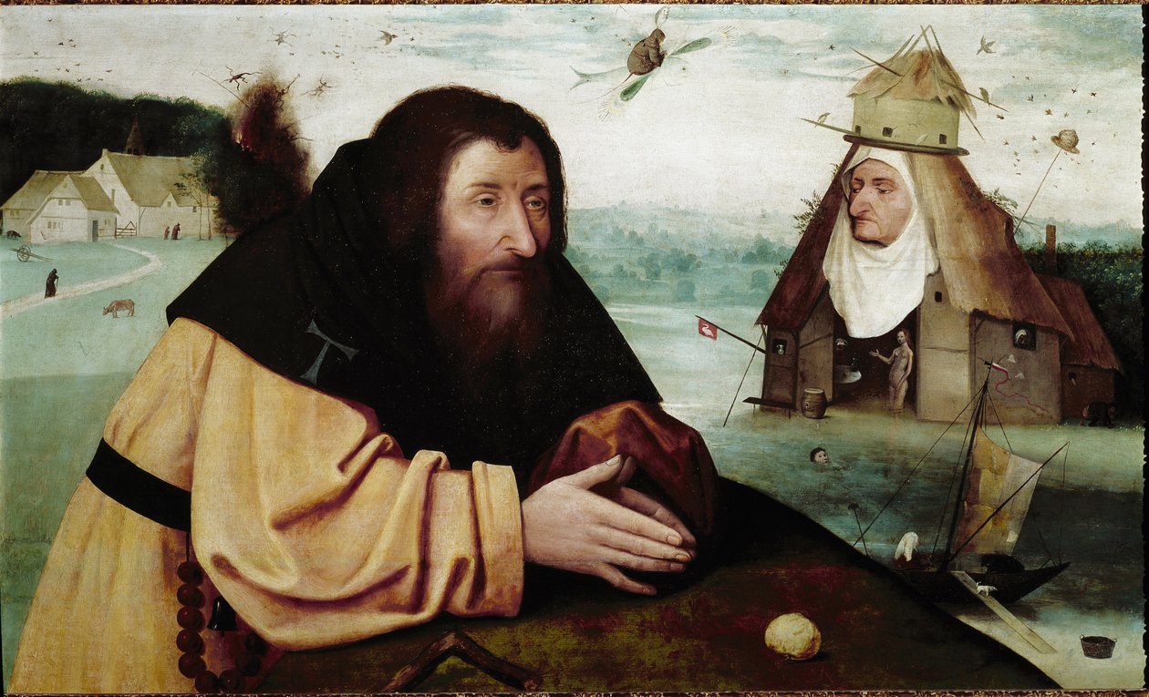 The Temptation of St Anthony (olje på eikepanel, ca. 1501) av Hieronymus (after) Bosch