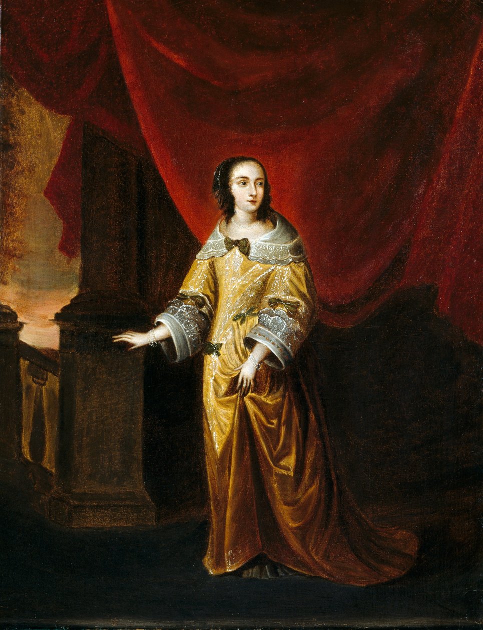 Portrett av en dame (olje på lerret) av Hieronymus (circle of) Janssens