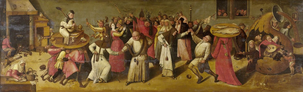 Kamp mellom karneval og fasten, ca. 1600-20 av Hieronymus Bosch