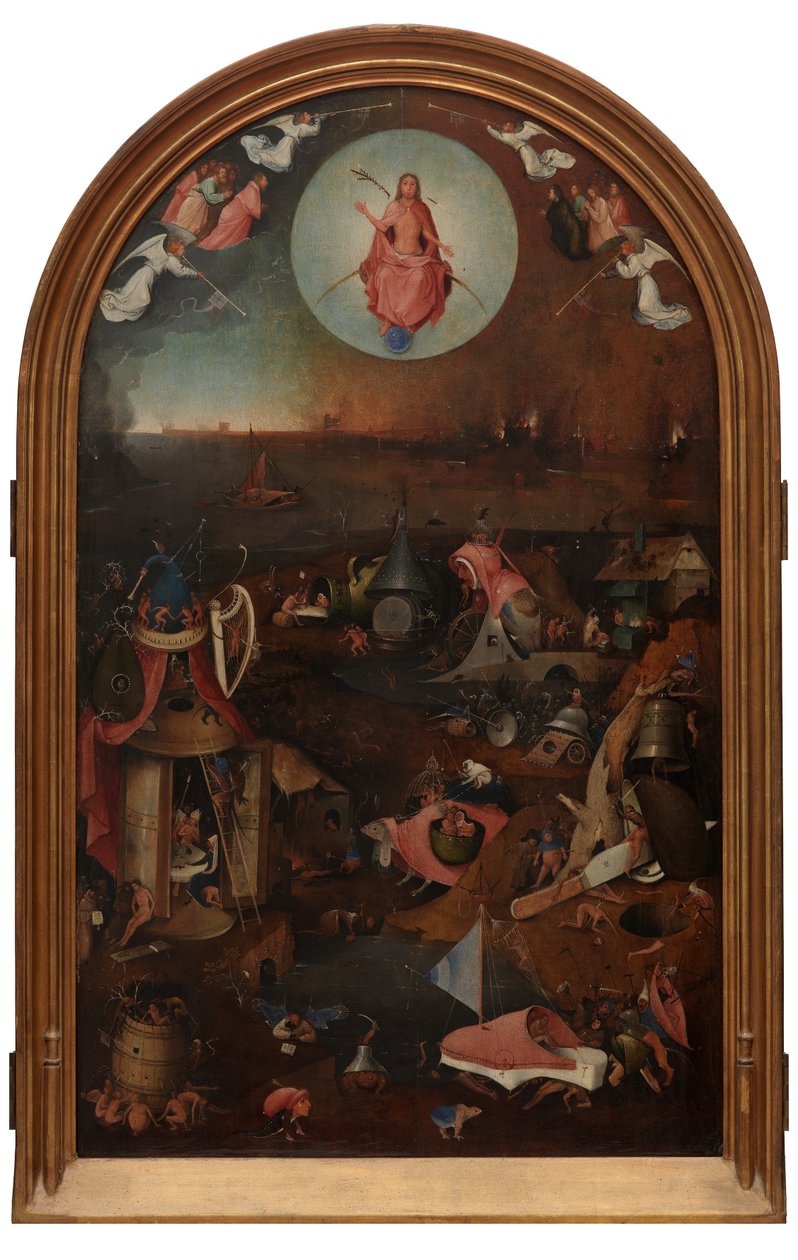Sentralpanelet til den siste dommen (olje på panel) av Hieronymus Bosch