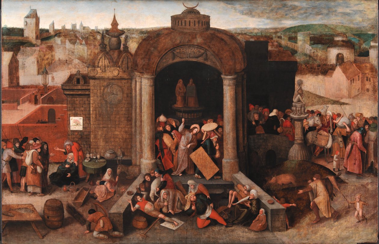 Kristus som driver handelsmennene fra tempelet av Hieronymus Bosch