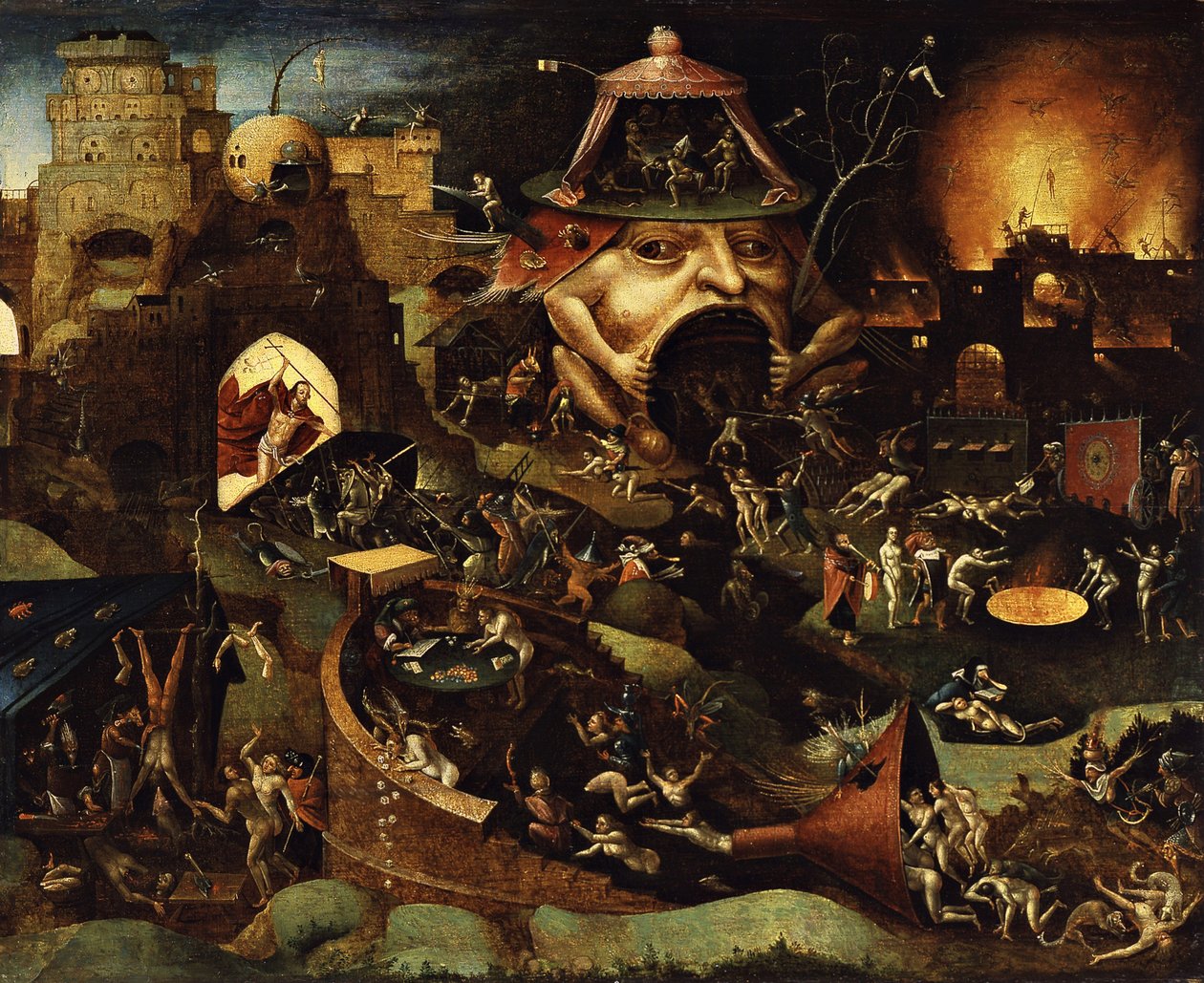 Christ In Limbo (olje på tre) av Hieronymus Bosch