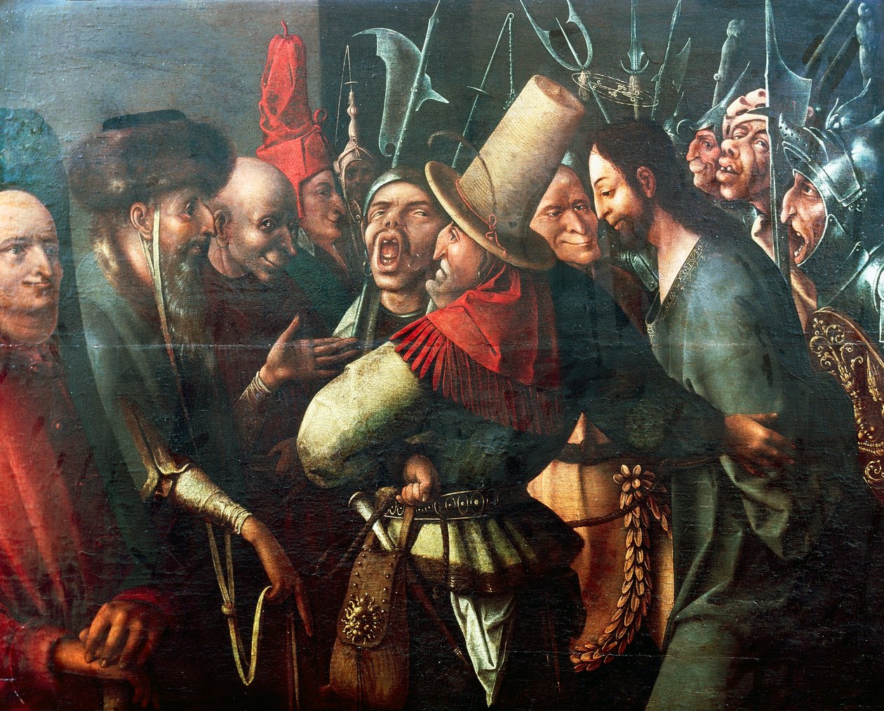 Kristus brakt for Pilatus, av Hieronymus Bosch (ca. 1450-1516), olje på panel, 61x77 cm. Nederland av Hieronymus Bosch