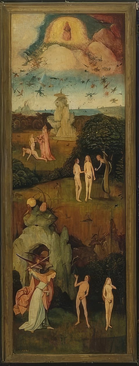 Høyvognen (triptyk). Venstre panel. Rundt 1515 av Hieronymus Bosch
