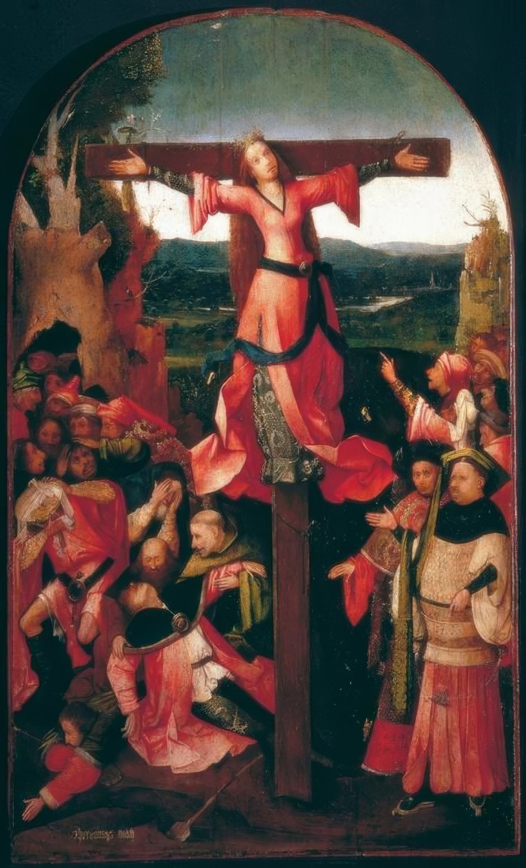 Korsfestelsen av Saint Julia (eller Liberata) av Hieronymus Bosch