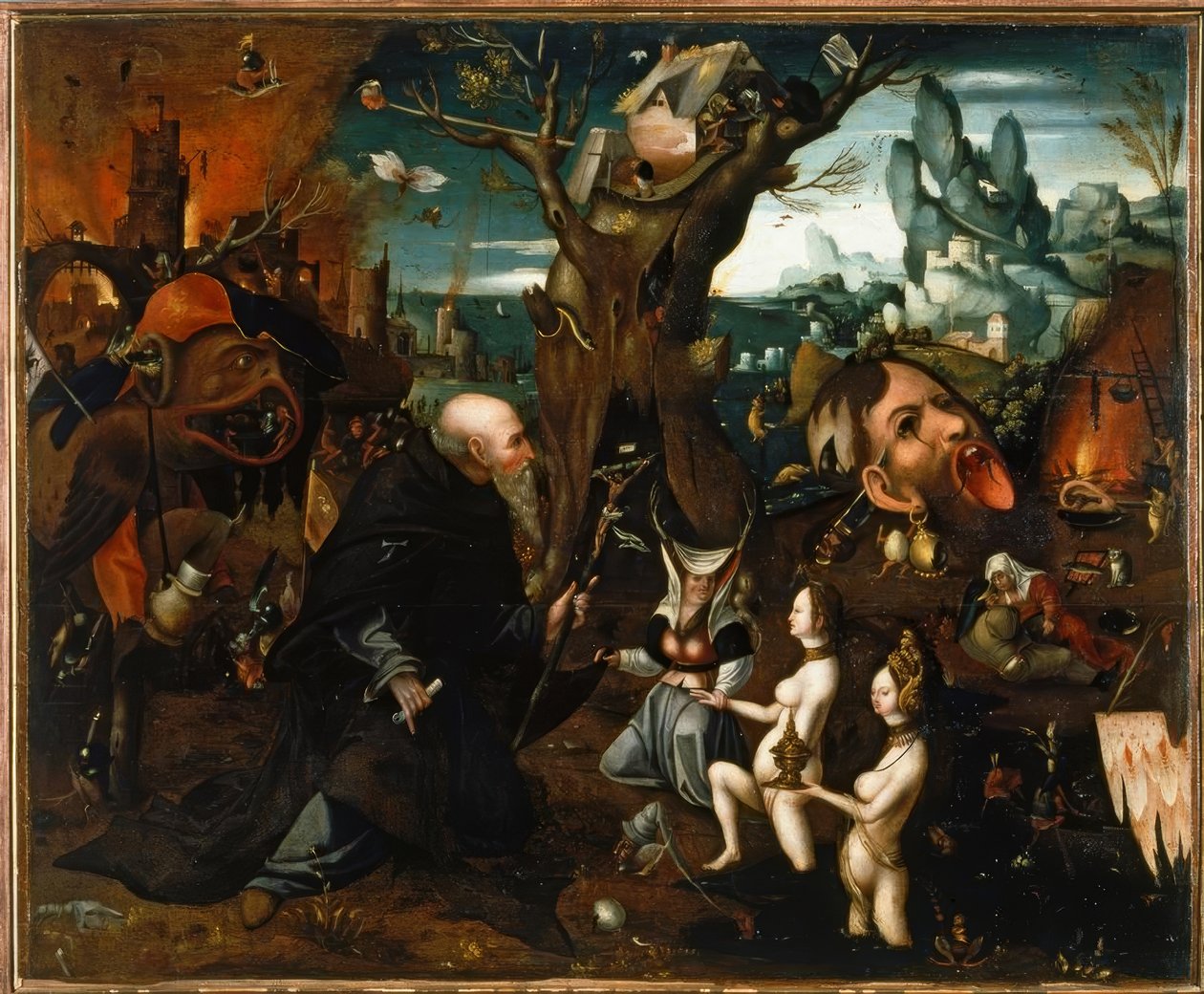 Fristelsen til Saint Anthony av Hieronymus Bosch