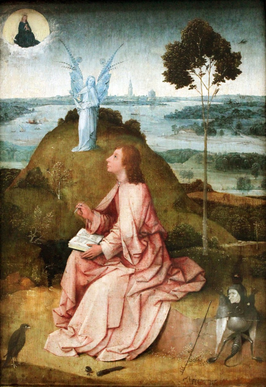 Evangelisten Johannes på Patmos Alternativ(e) tittel(er):   Saint John på Patmos St. John på Patmos av Hieronymus Bosch