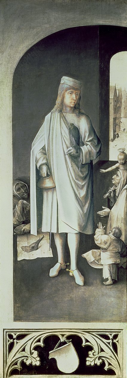 St. Bavo, utsiden av høyre fløy fra altertavlen for siste dom av Hieronymus Bosch