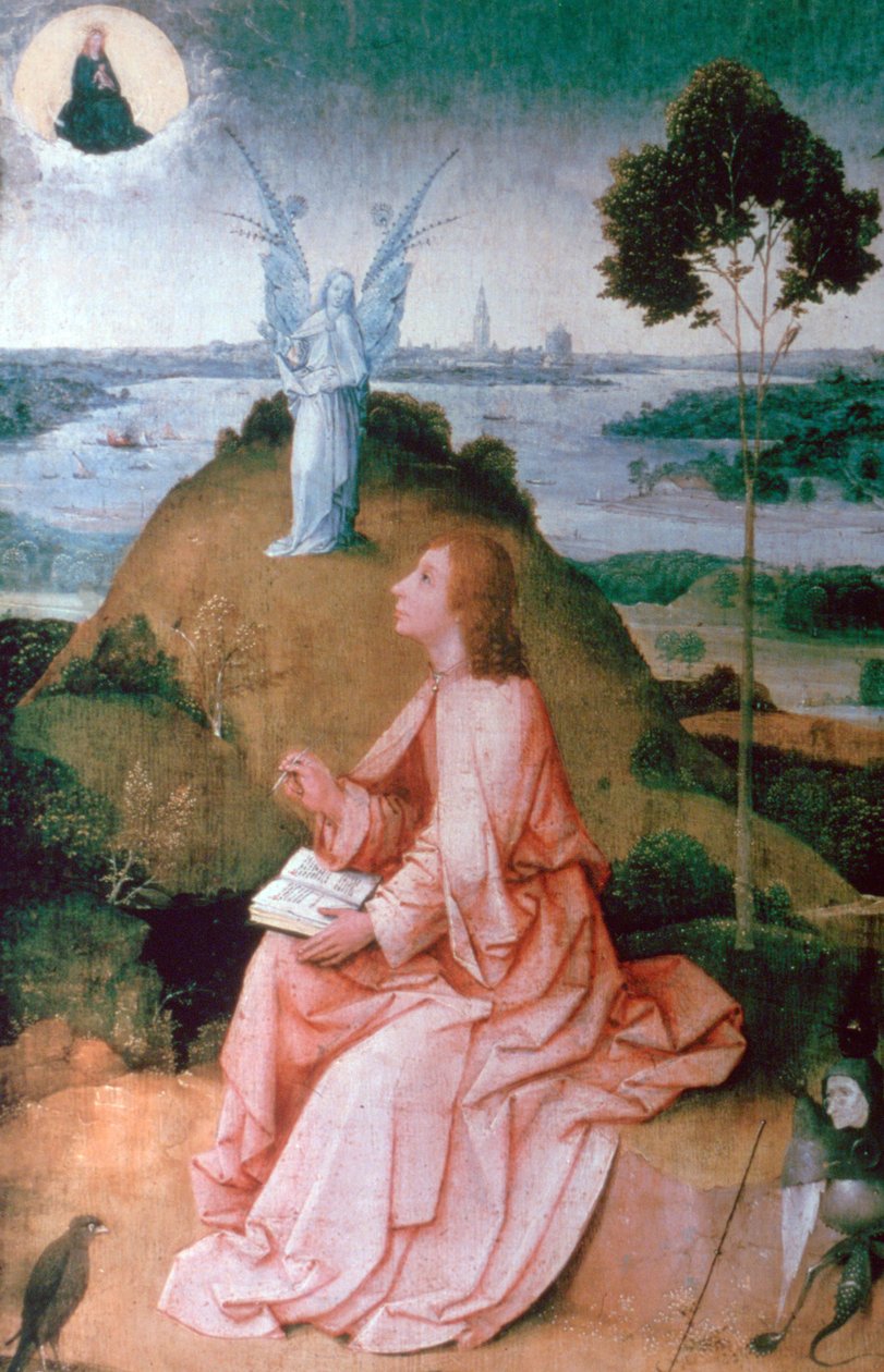 Evangelisten Johannes på Patmos, 1504-1505 av Hieronymus Bosch