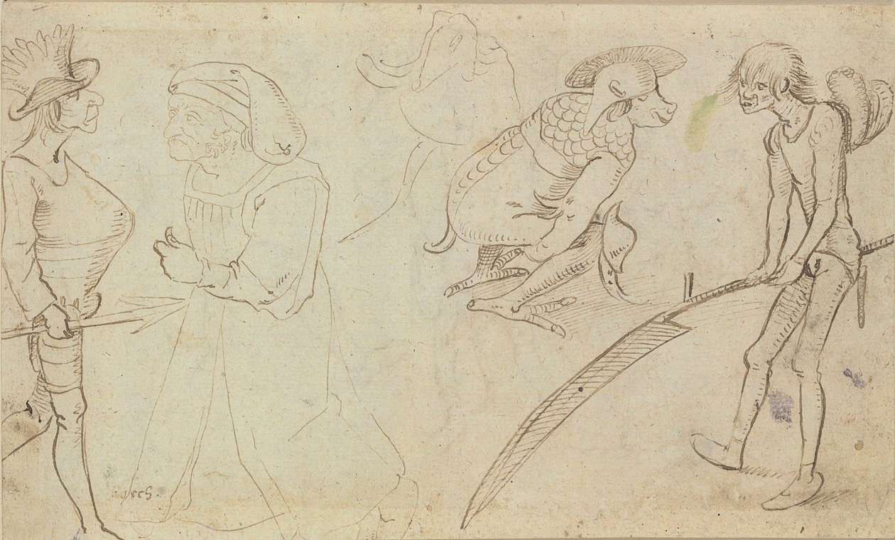Studier av groteske skikkelser av Hieronymus Bosch