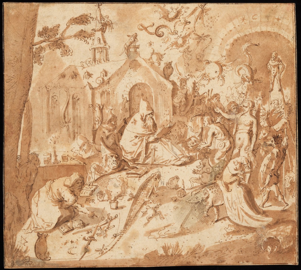 Fristelsen til St Anthony av Hieronymus Bosch