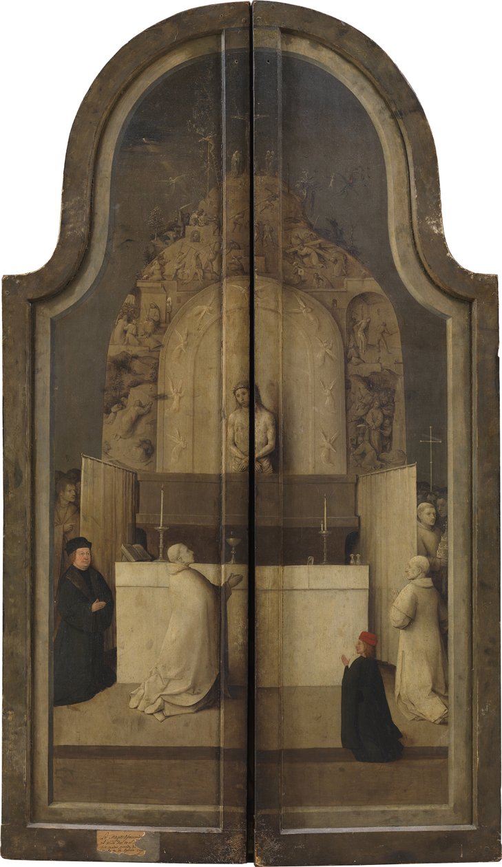 Tilbedelsen av kongene. Triptych, omvendt av Hieronymus Bosch