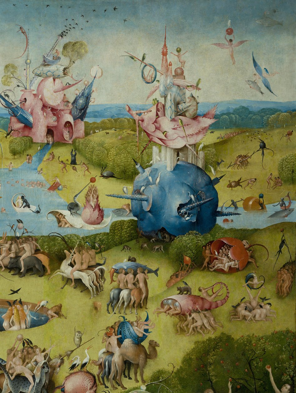 The Garden of Earthly Delights, 1490-1500 av Hieronymus Bosch