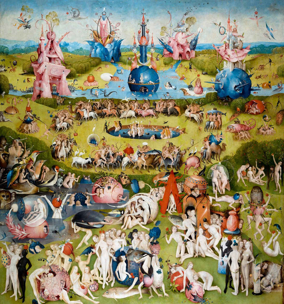 The Garden of Earthly Delights sentralpanel, ca. 1500 av Hieronymus Bosch