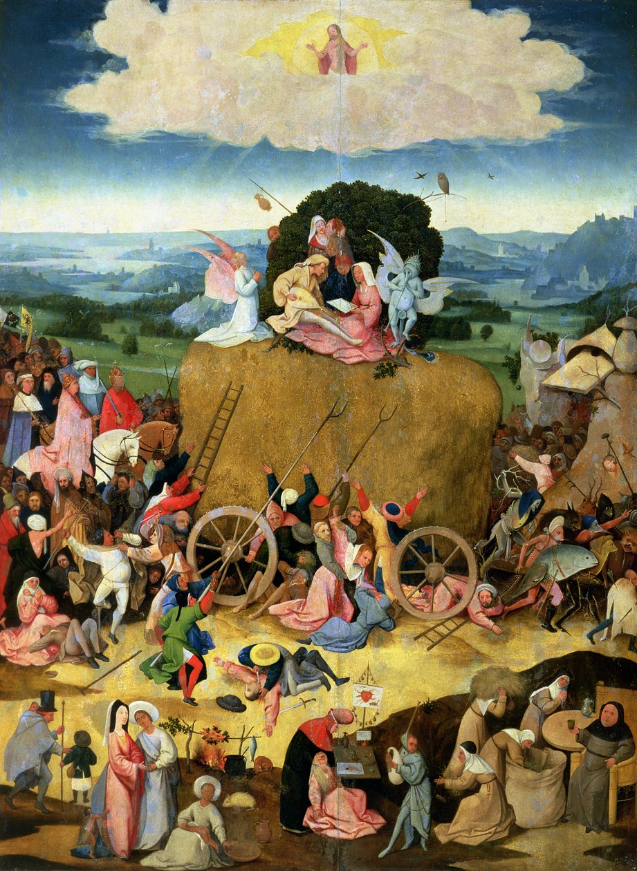 The Haywain: sentralpanel i triptyken, ca. 1500 av Hieronymus Bosch