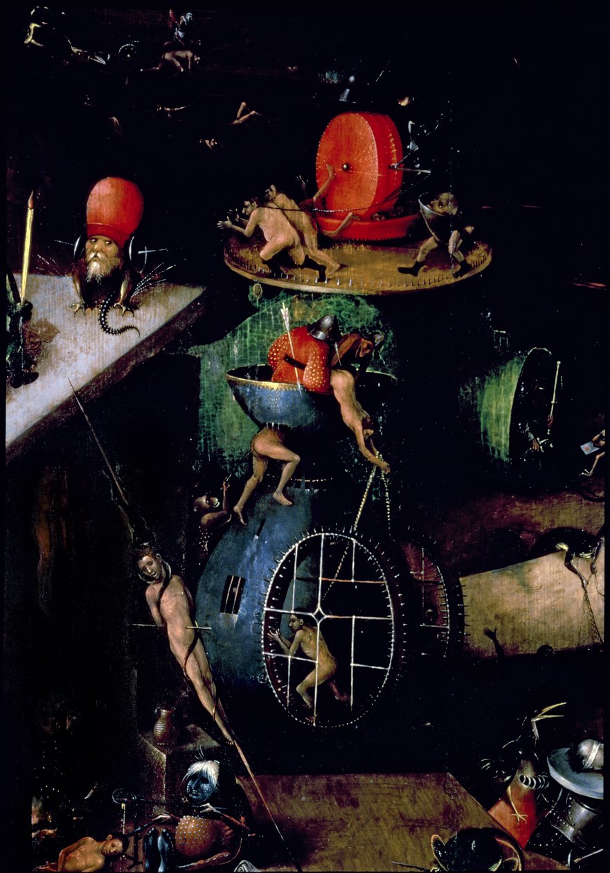 Den siste dommen (altertavle): Detalj av en urne av Hieronymus Bosch