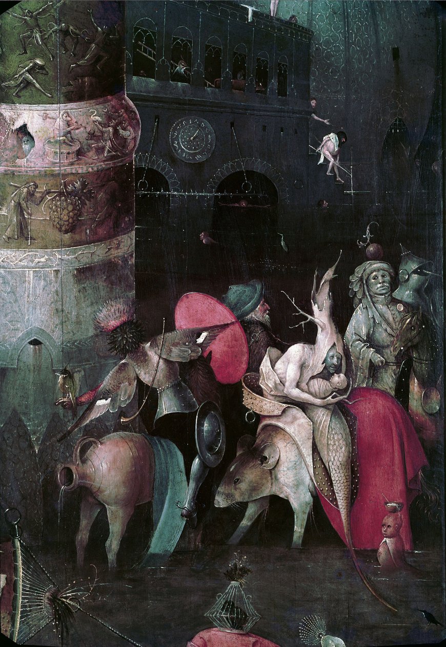 The Temptation of Saint Anthony Detalj av sentralpanelet til en triptyk, mellom 1495 og 1515 av Hieronymus Bosch