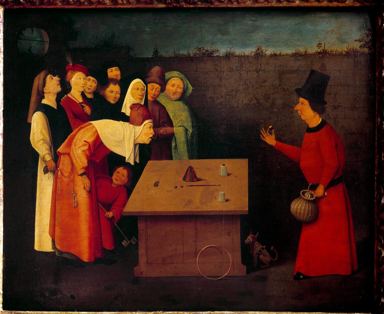 Retraktoren (eller magikeren). Maleri av Hieronymus Van Aeken (Aken) dit Jerome Bosch (1450-1516) av Hieronymus Bosch