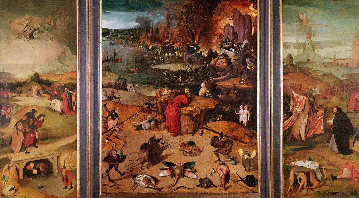 Triptych of the Temptation of St. Anthony av Hieronymus Bosch
