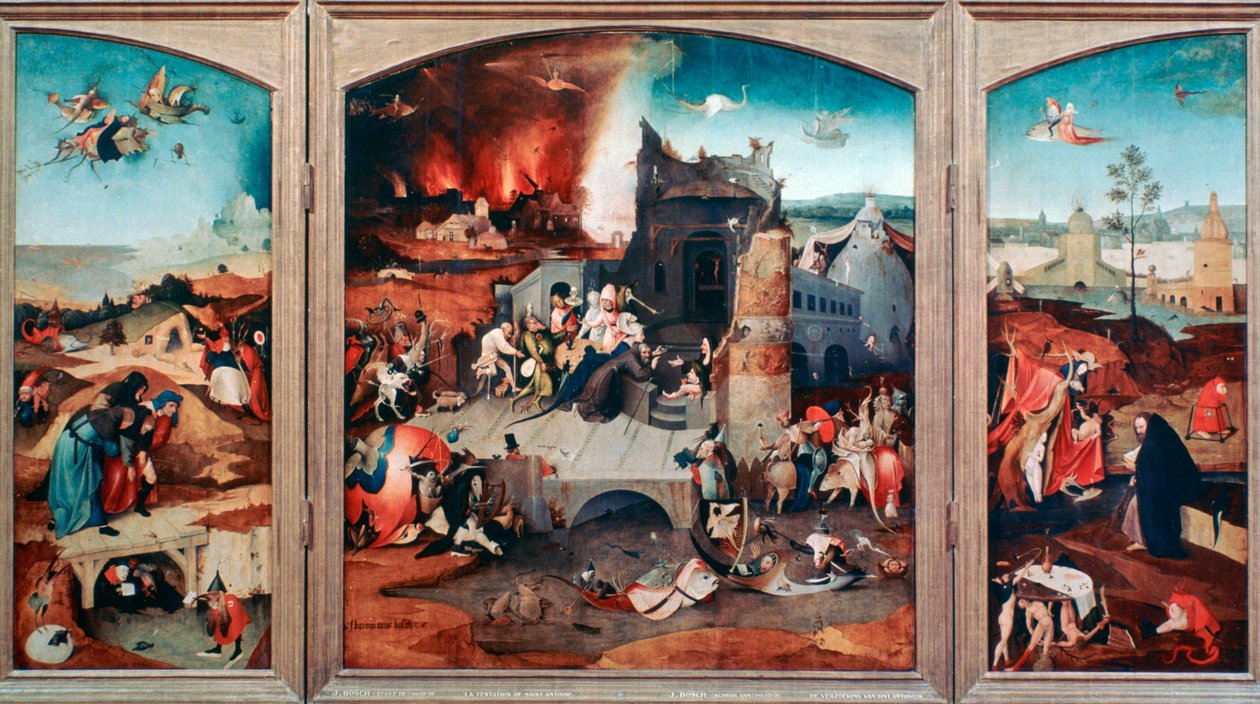 Triptych of the Temptation of St Anthony, c1480-1516 av Hieronymus Bosch