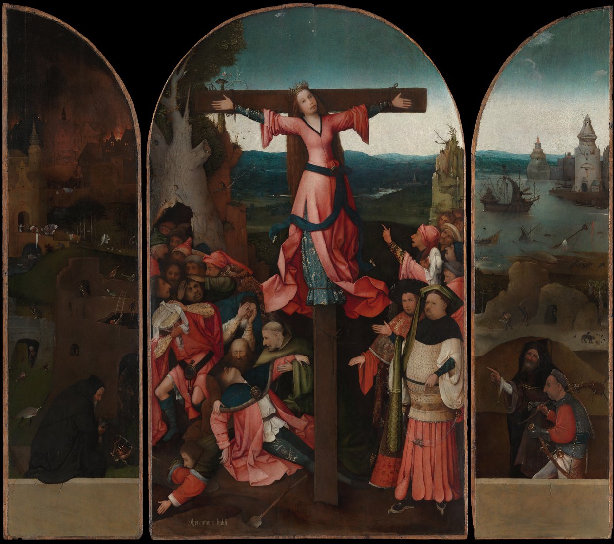 Triptyk om den korsfestede martyren av Hieronymus Bosch