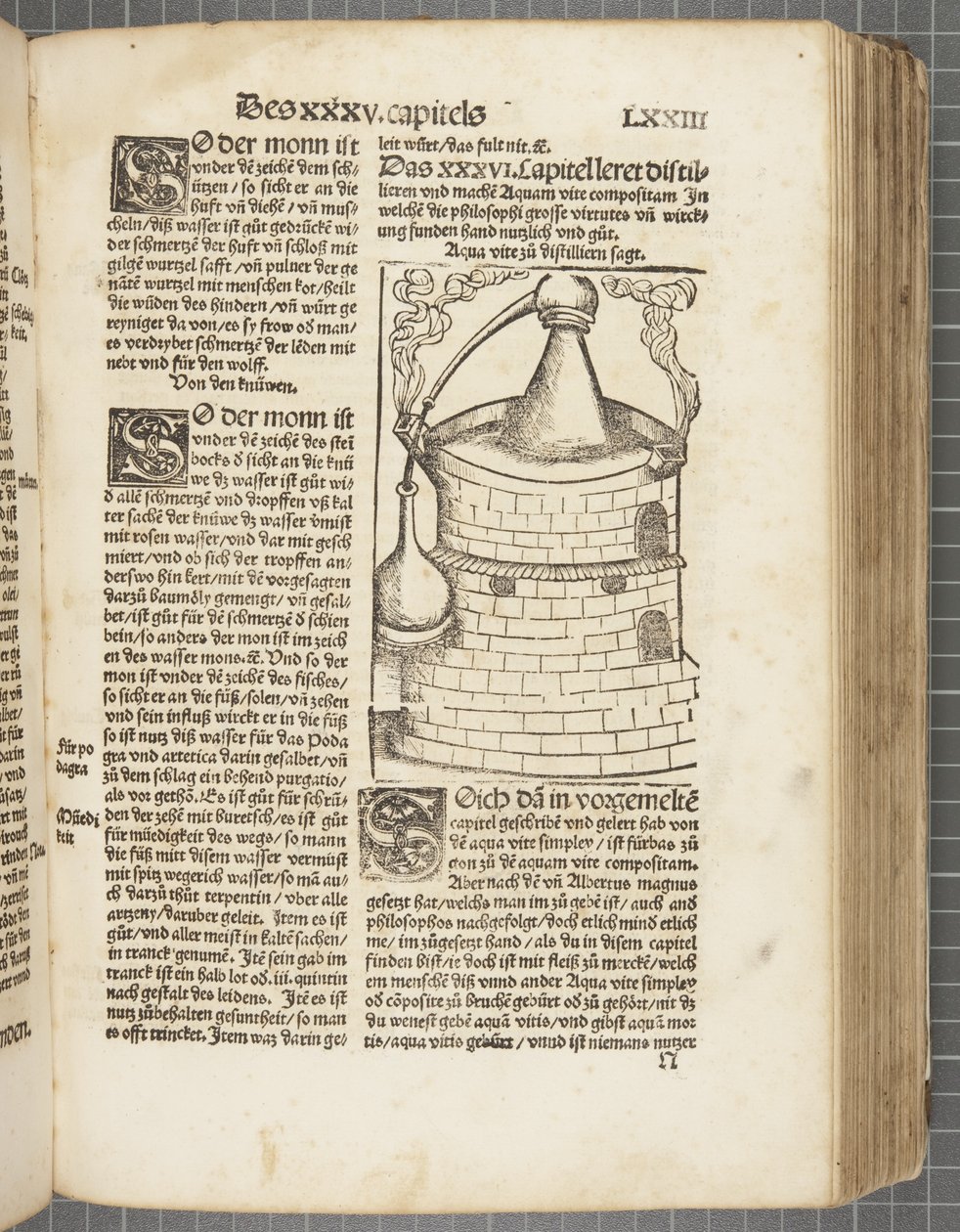 Destillering av boken av Hieronymus Brunschwig