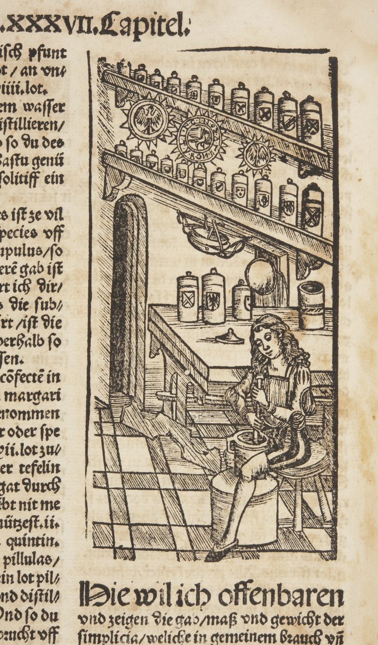 Destillering av boken av Hieronymus Brunschwig