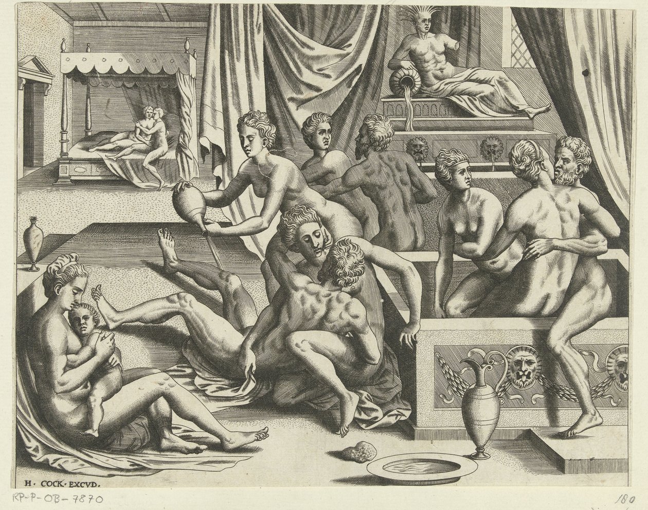 Badende menn og kvinner av Hieronymus Cock