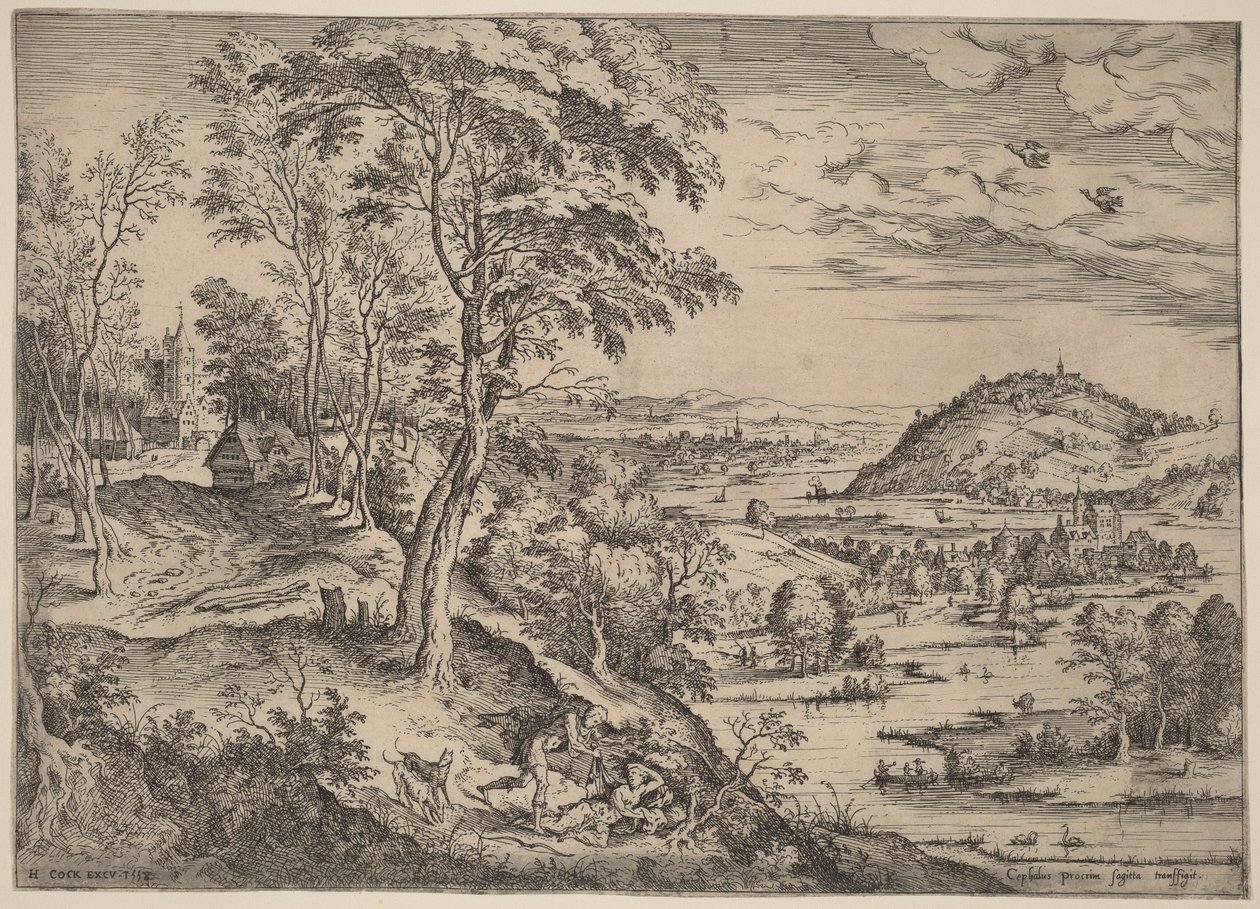 Cephalus og Procris av Hieronymus Cock