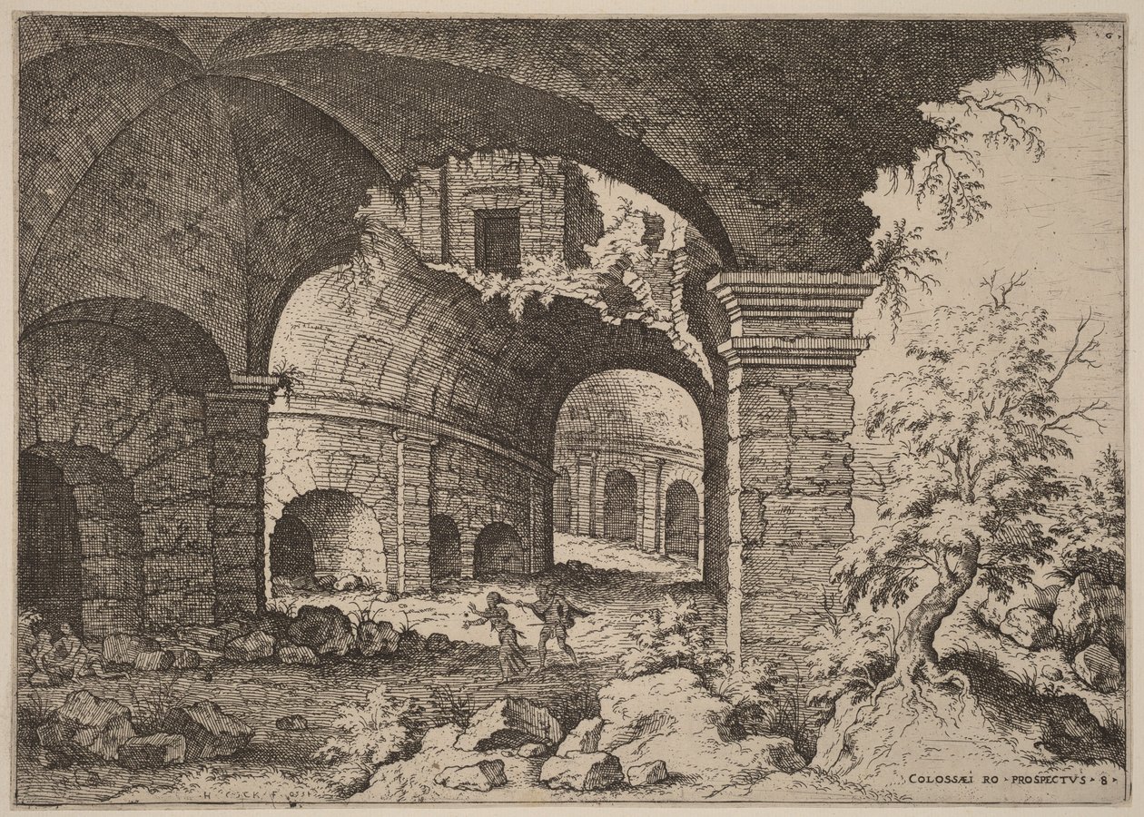 Åttende utsikt over Colosseum av Hieronymus Cock