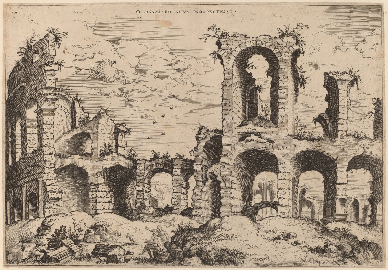 Andre utsikt over Colosseum av Hieronymus Cock